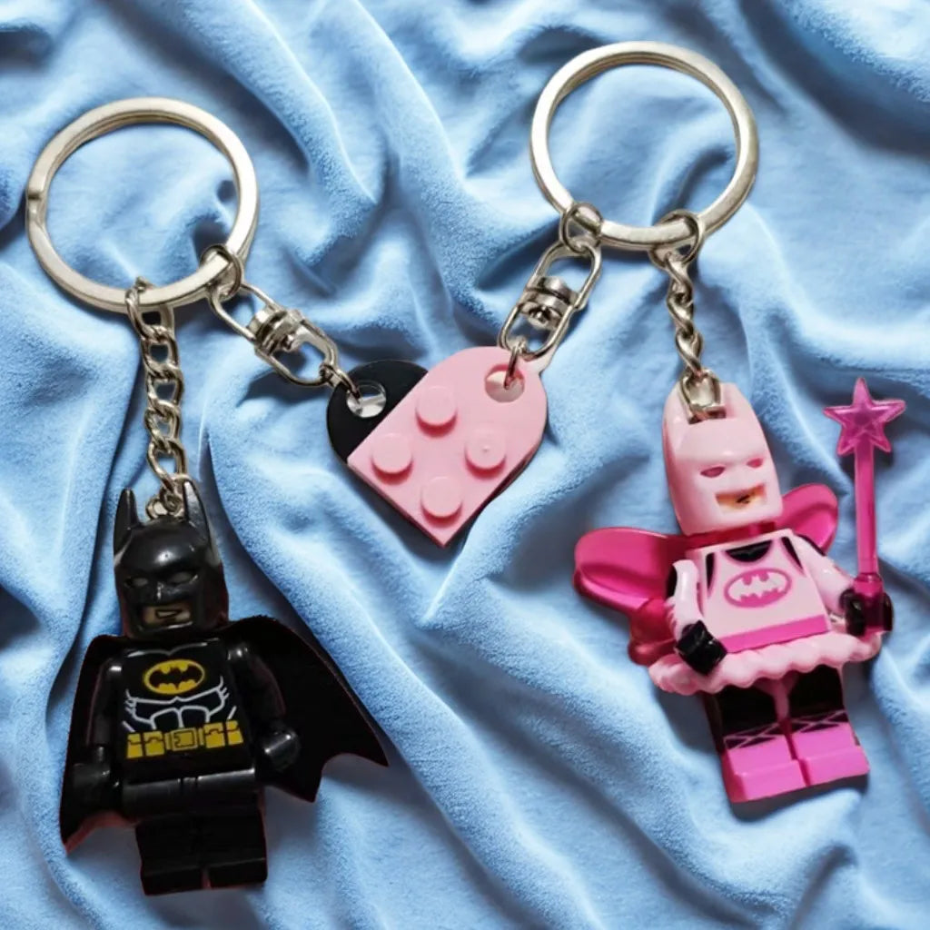 Brick Hero Couple Keychain Set