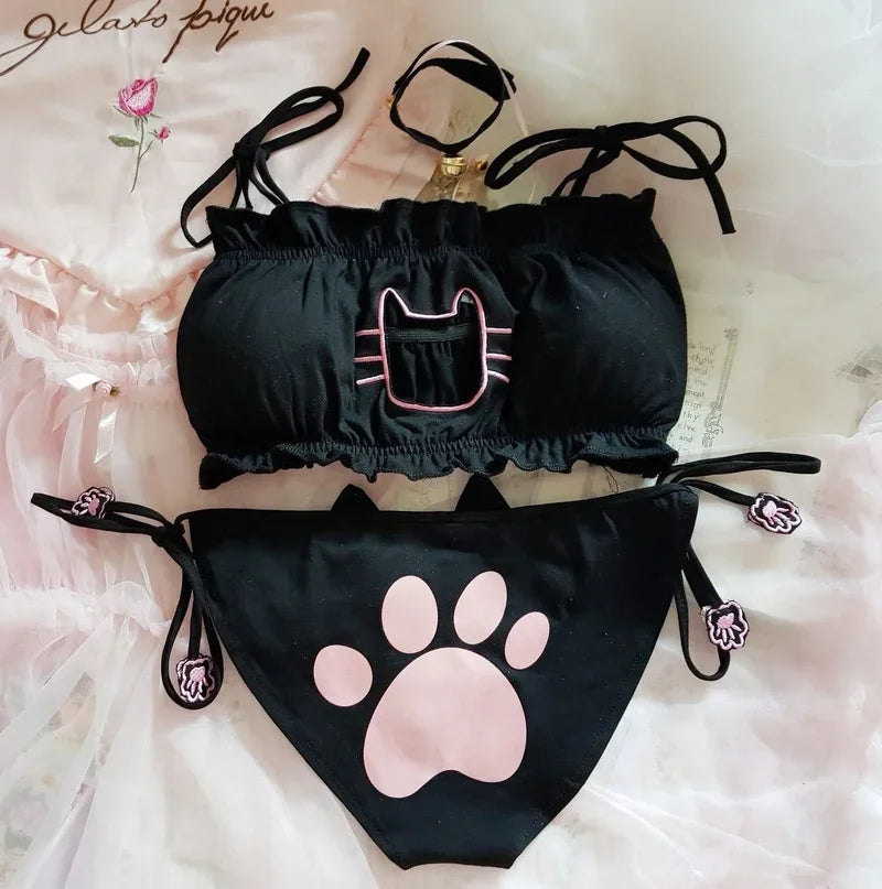 Cat Paw Bralette & Panty Set