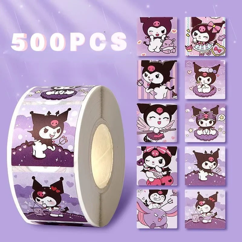 Hello Kitty roll sticker kawaii cartoon decorative decal diy craft ornament for journal scrapbook luggage stationery daily