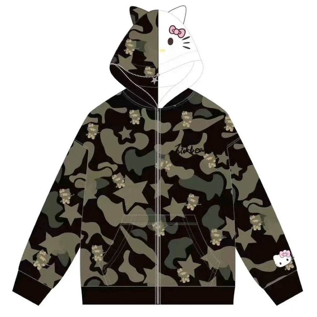 Hello Kitty Camo Zip up