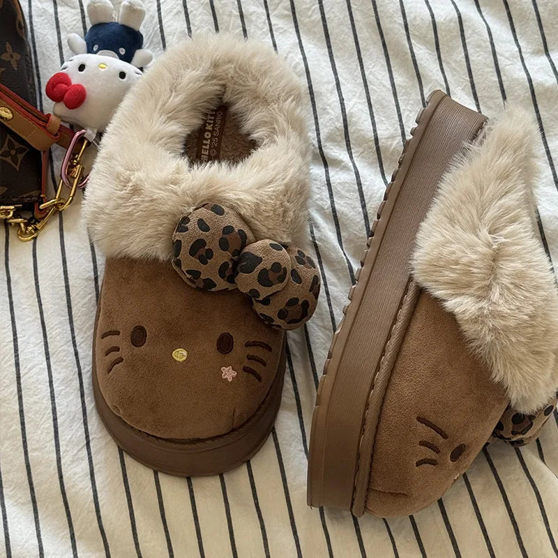 Hello Kitty Fluffy Slipper Boots