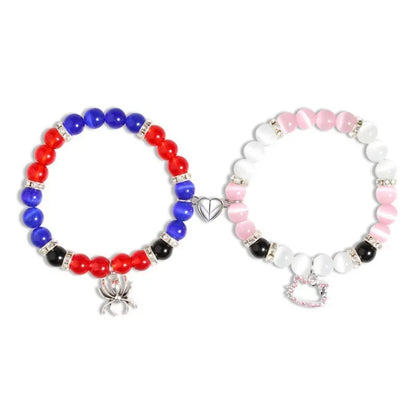 Spider & Kitty Magnetic Couple Bracelets