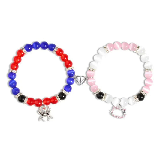 Spider & Kitty Magnetic Couple Bracelets