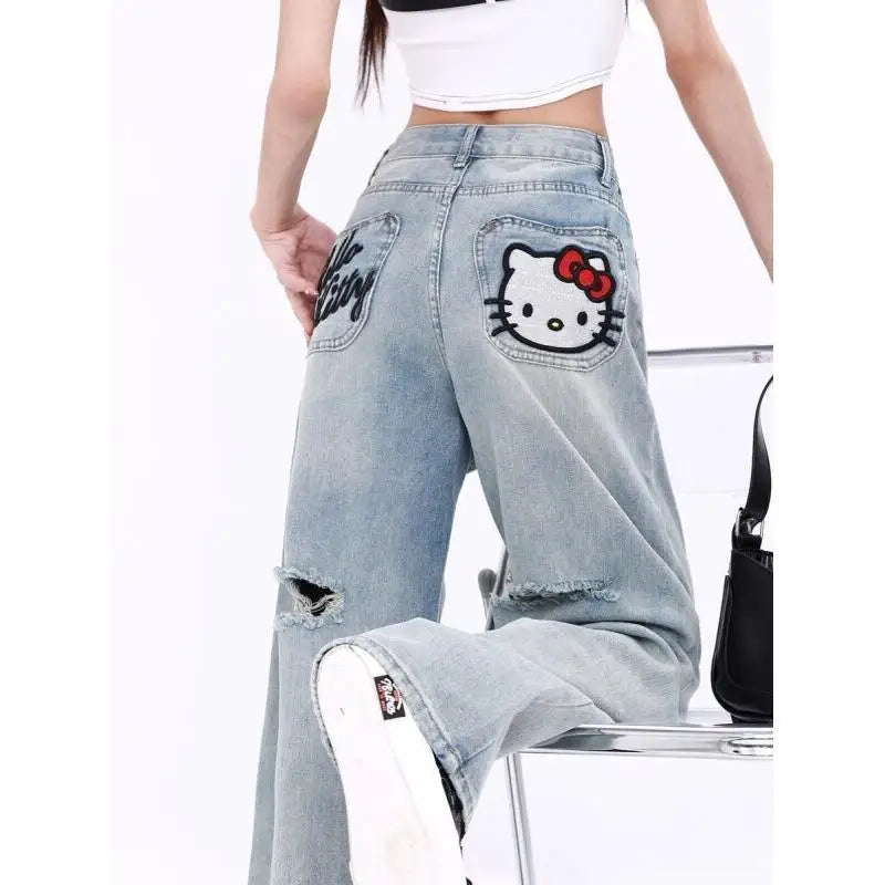 Hello Kitty Embroided Denim
