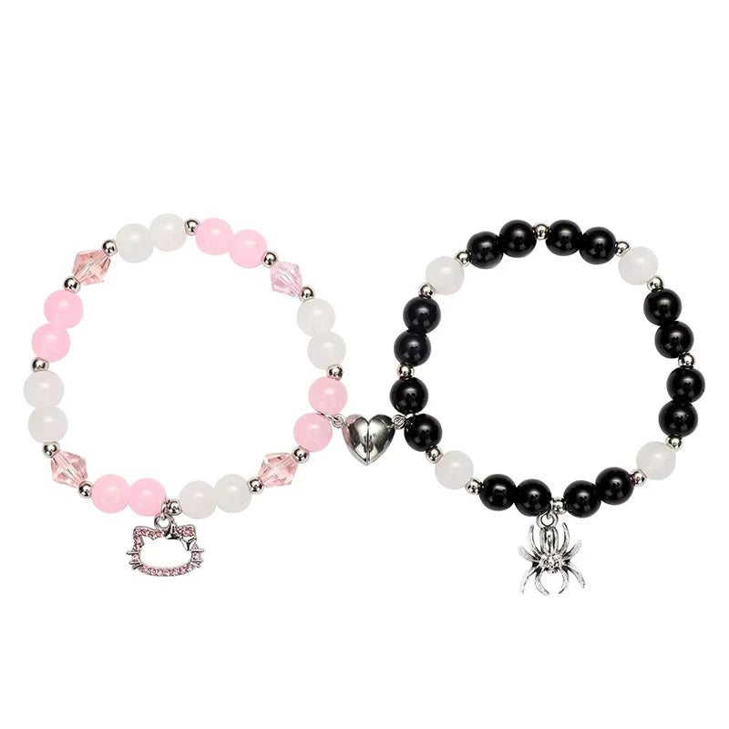 Spider & Kitty Magnetic Couple Bracelets