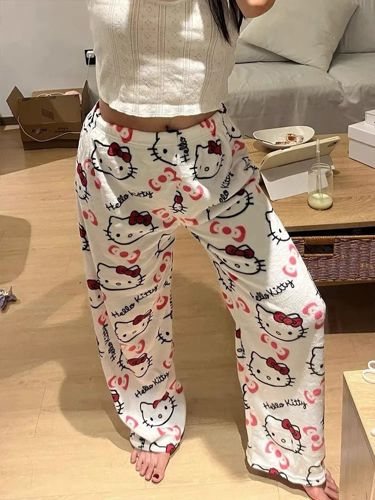 Hello Kitty Wide-Leg Fleece Pyjama Pants