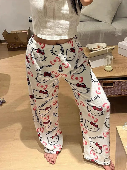 Hello Kitty Wide-Leg Fleece Pyjama Pants