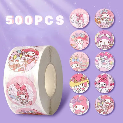 Hello Kitty roll sticker kawaii cartoon decorative decal diy craft ornament for journal scrapbook luggage stationery daily