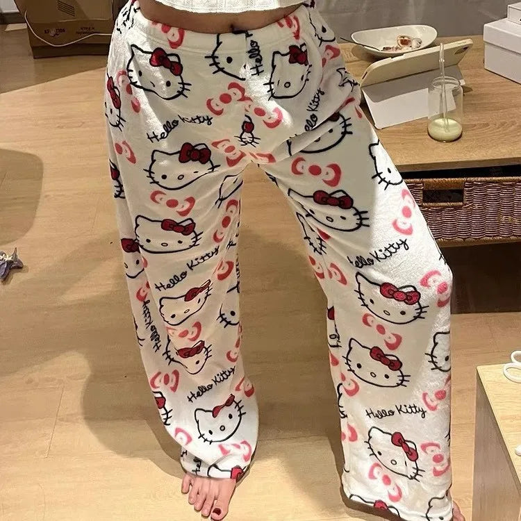 Hello Kitty Wide-Leg Fleece Pyjama Pants
