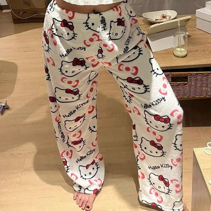 Hello Kitty Wide-Leg Fleece Pyjama Pants