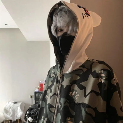 Hello Kitty Camo Zip up