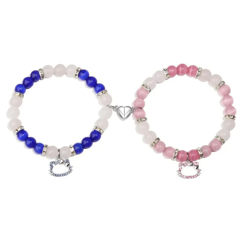 Spider & Kitty Magnetic Couple Bracelets