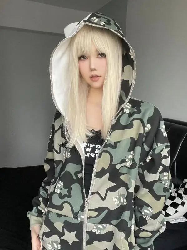 Hello Kitty Camo Zip up
