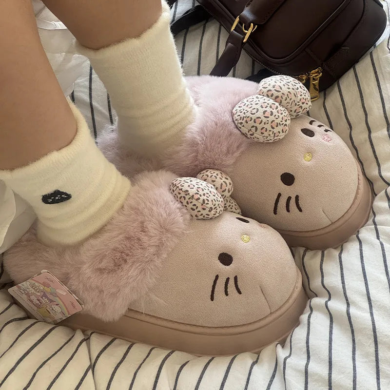 Hello Kitty Fluffy Slipper Boots