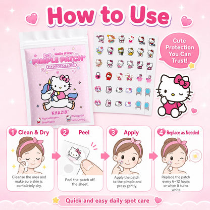 Waterproof hello kitty pimple patch