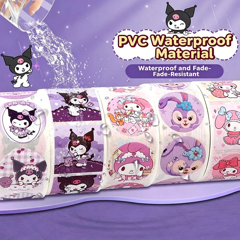 Hello Kitty roll sticker kawaii cartoon decorative decal diy craft ornament for journal scrapbook luggage stationery daily