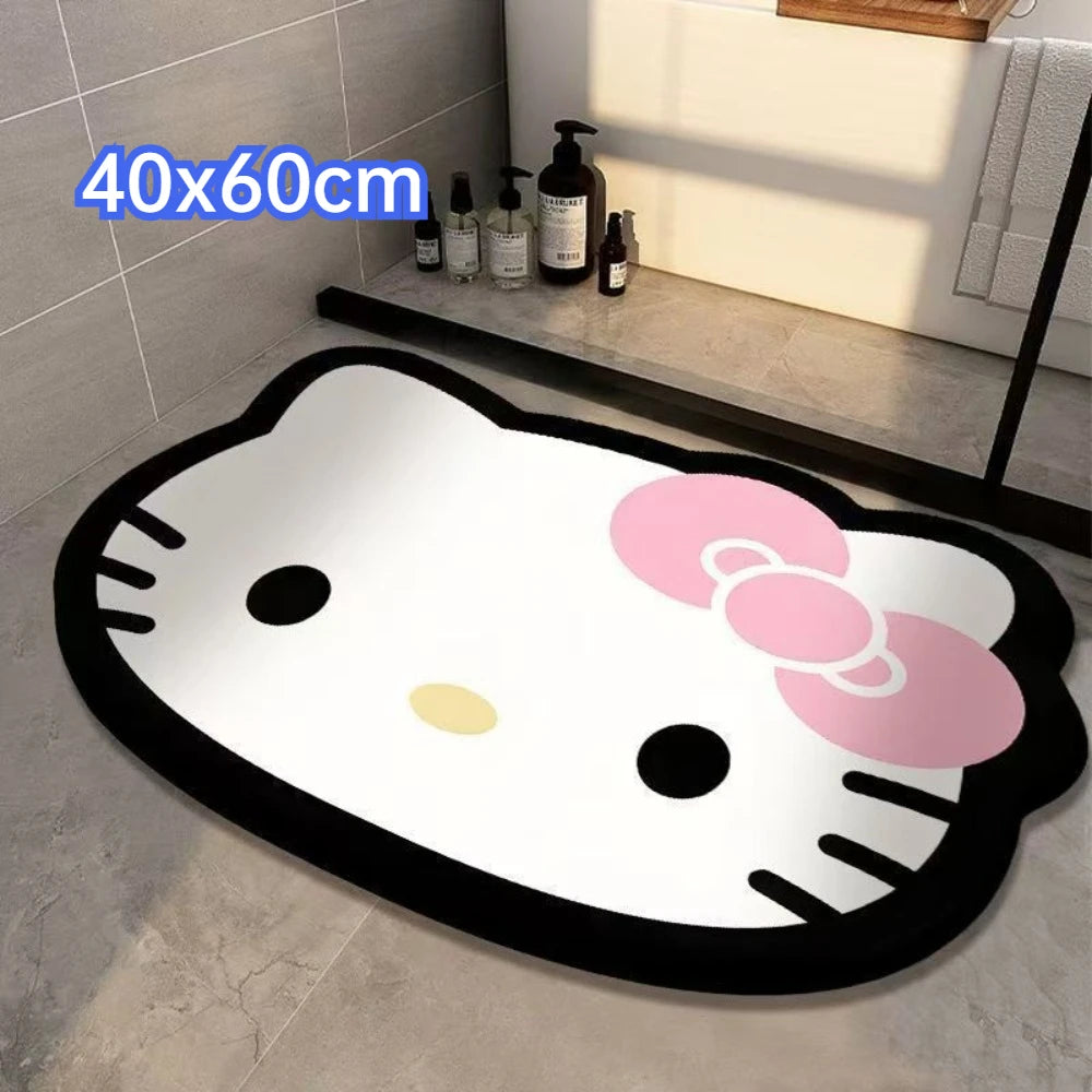 Hello Kitty Bathroom Mat, Non-Slip Absorbent Quick Dry Rug for Toilet Entrance and Shower Room