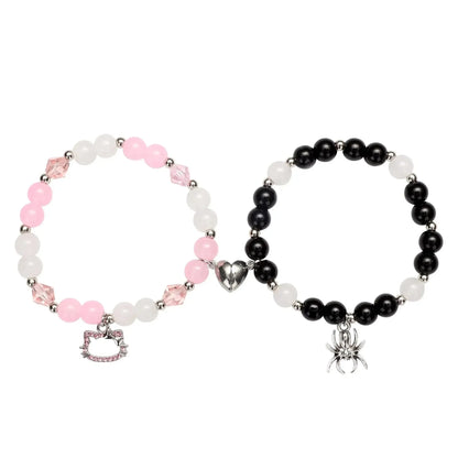 Spider & Kitty Magnetic Couple Bracelets