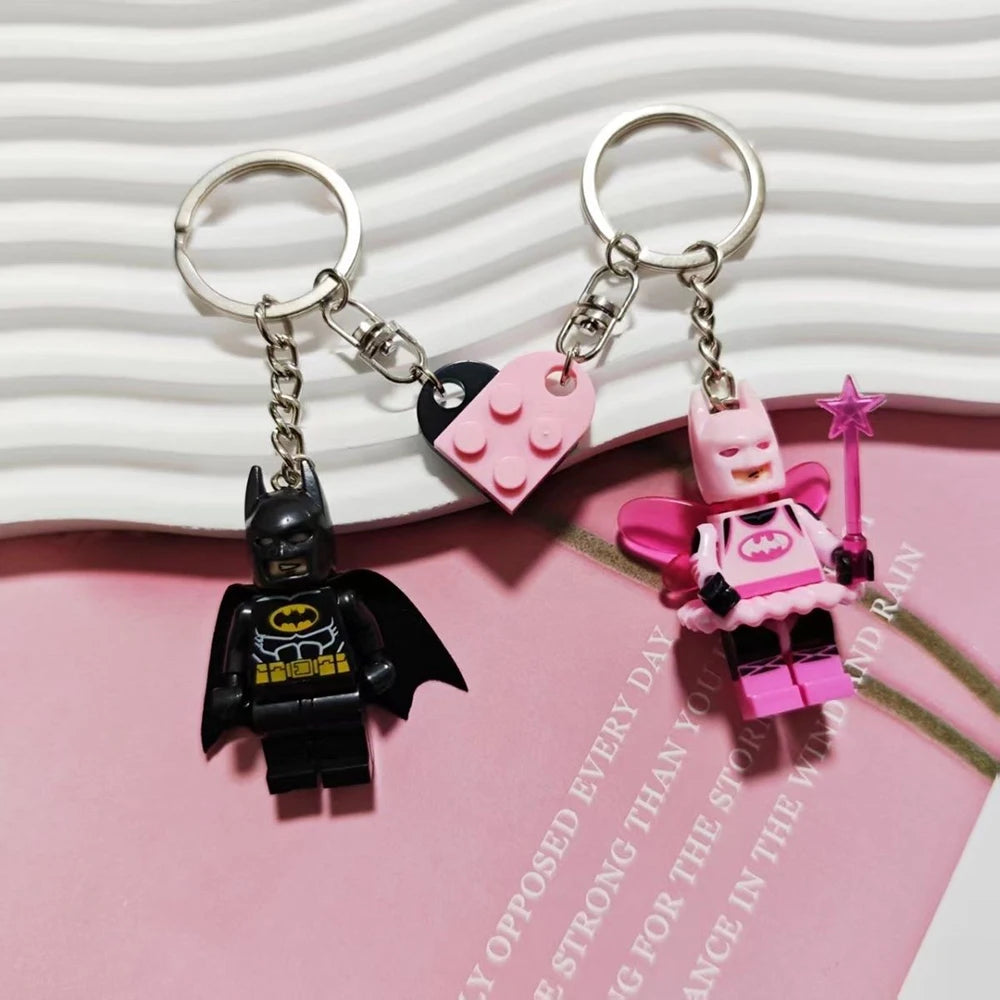 Brick Hero Couple Keychain Set