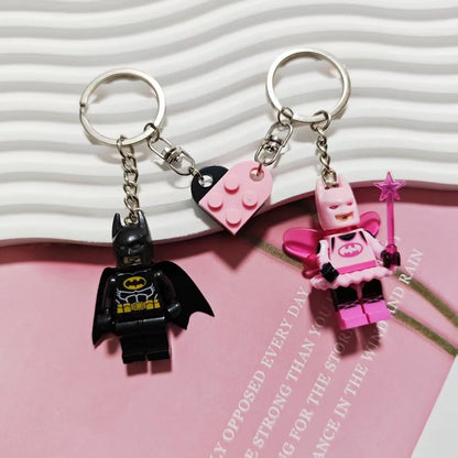 Brick Hero Couple Keychain Set