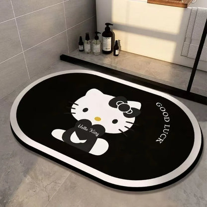 Hello Kitty Bathroom Mat, Non-Slip Absorbent Quick Dry Rug for Toilet Entrance and Shower Room