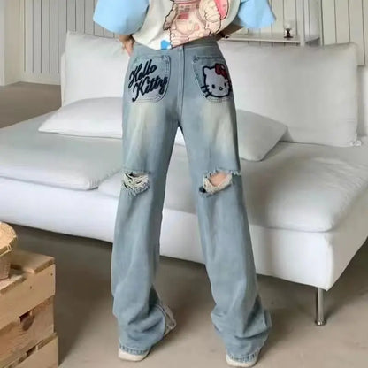 Hello Kitty Embroided Denim