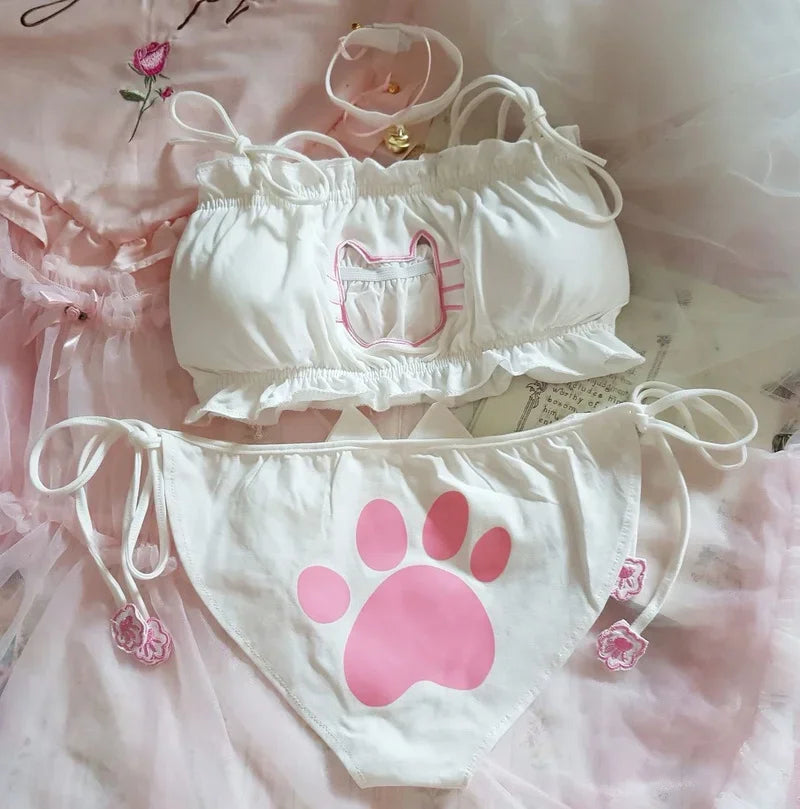 Cat Paw Bralette & Panty Set