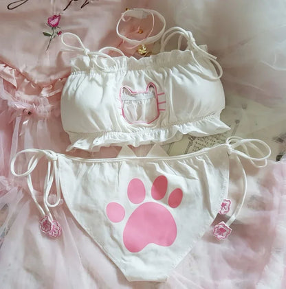 Cat Paw Bralette & Panty Set