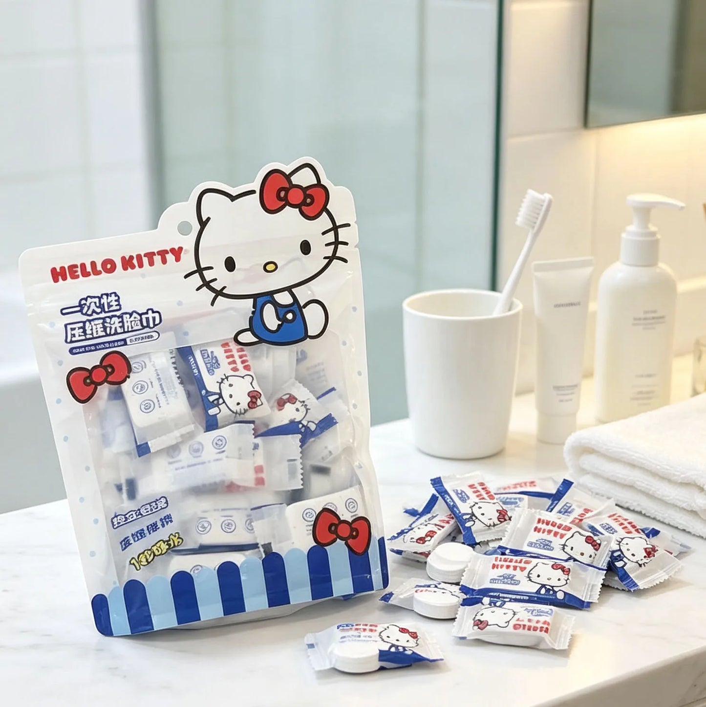 Mini hello kitty towels